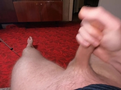 The Guy Jerks Off A Dick On The Couch While Home Alone!