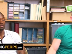 Handsome White Stud Gets Detained And Disciplined By Two Black Officers For Stealing With Miller Axton, Dark Knight And Connor Halsted