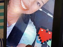 Cumtribute to this cute girl requested on twitter