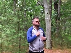 Watch me strip naked in the woods