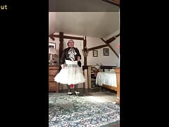 Dressed with a skirt or petticoat and a sheer blouse for a night out