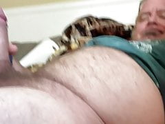 Daddy bear with big uncut dick jerkoff