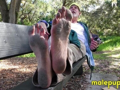 You got hard looking and admiring the delicious and dirty feet of Richard Lennox