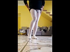 Stripped pantyhose verry sexy