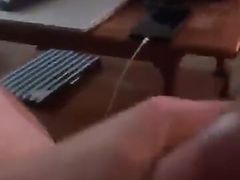 A lil solo stroke cumshot
