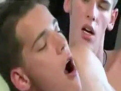 Roommates enjoy raw bareback fun - cum swapping, handjobs, blowjobs, and anal play