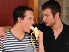 Kitchen love with horny dudes Spencer Fox and Liam Rosso