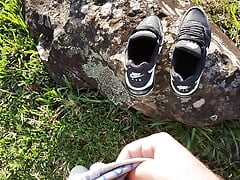 huge cumshot using fleshlight on my wife's nike air max sneaker