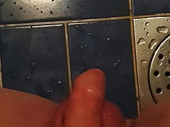 Fat guy with little penis pisses himself
