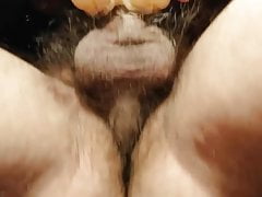Close up pulsating cumshot