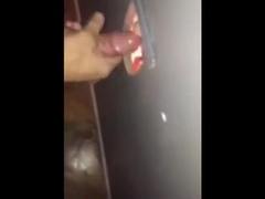 Me and a buddy feed a glory hole mouth a couple of loads 2