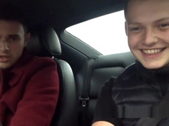 STRAIGH Will (9in) AND Sam Short (8in) WANK in the CAR! - RISKY - NAUGHTY