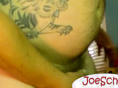 Straight jock dude Blaze indulges in a wild barebacking & cockstroking experin