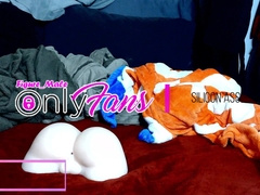 Witness me jizm on my silicone donk after fuckin' it