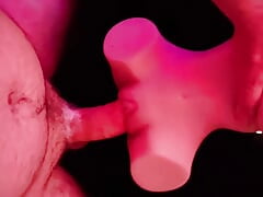 Stepdaughter toy bulges as I fuck and cum all over and inside!