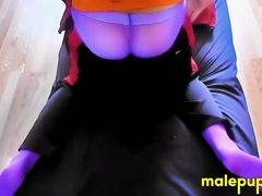 Daddy Richard Lennox strips his PINK UNDIES and strokes his cock