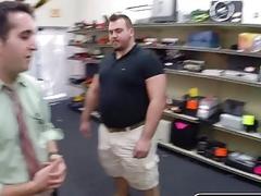 Hairy fuck is taught a lesson when he tries to steal