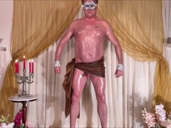 Canadian muscle man enjoys gay cum eating and oily dancing