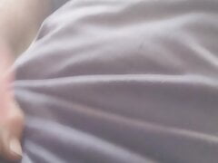 I love playing with my cock as she gets wet wanting my cock