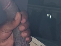 Leisurely Tugging my cherry big black cock