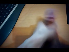 wanking  with cum, legs, feet
