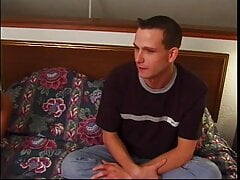 Guy gets his ass rimmed hardcore by a hunk in bed