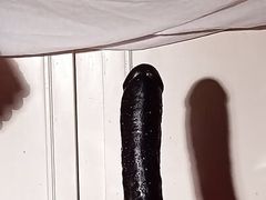 I ride my small Black dildo