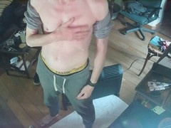 Hot anal cumshot action without a full erection