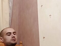My dick in toy. She makes strange noises. Past 1