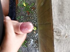 Jerking off my small dick in nature!