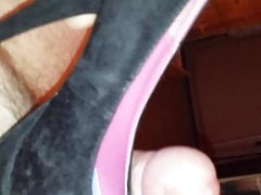 Double black high heels cum
