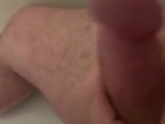 UNSHAVED Boner Leaking PRECUM In Bathtub