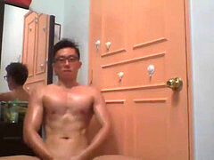 super-sexy Asian fellow masturbate Off