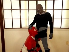 Deep throat, mask, bukkake