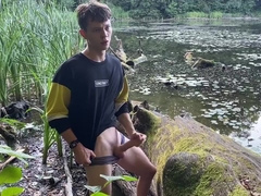 Naughty Teen Boy Jerking Off In Public Park I Was Almost Caught ! / Big Dick / Cute / Fat Cock