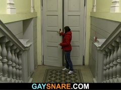 Curly stud gets snared into fag penetrate