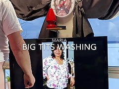 Maria! Big Titted Washing Lady!