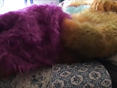 Mohair Catsuit Play
