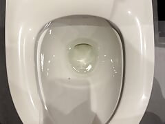 Huge cumshot over toilet