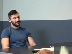 Straight perp bribes Officer with his virgin asshole