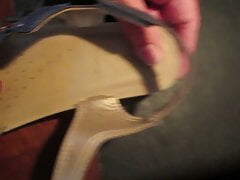 Fuck blue shoe while dirty talking finished huge load of cum
