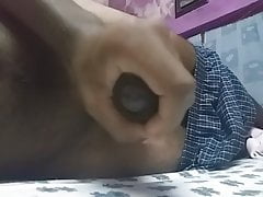 Desi boy yudhajit shaking dick & taking sperm on hand