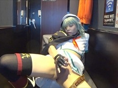 Pleco_tail in KanColle Kiso cosplay enjoying some solo action