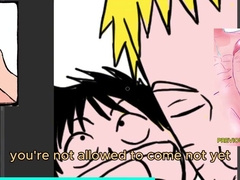 Naruto Blowing Luffy Enormous Trouser snake Suck - Heavy Batty boy Dt Close Up
