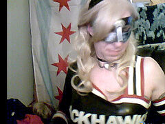 spandex CHEERLEADER CROSSDRESSER - total cam Show by VikkiCd16