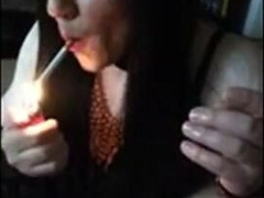 Crossdresser Smokes and Guzzles