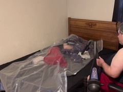 Gay breath play and bondage fun with Strapskinks