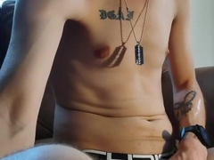 Inked Lad solo rump have fun & Masterbation Sesh