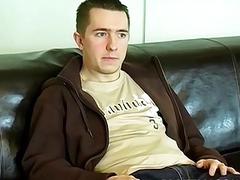 UK twink cums after jerking off solo