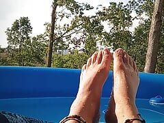Trying to get some sun on my feet and legs